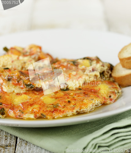 Image of Scrambled Eggs With Tomatoes And Spinach