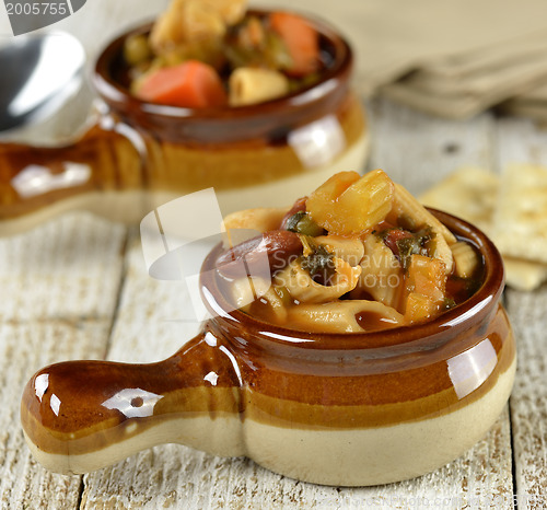 Image of Minestrone Noodle And Vegetable Soup