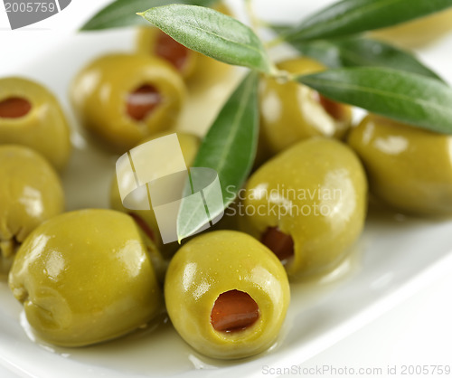 Image of Green Stuffed Olives