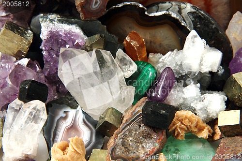 Image of minerals and gems background