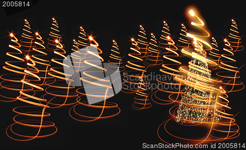 Image of xmas forest (with christmas tree)