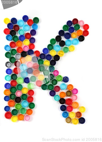 Image of K letter from plastic alphabet