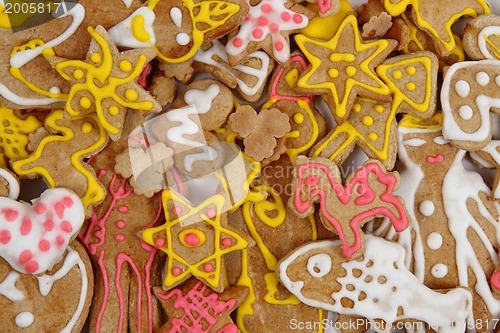 Image of christmas gingerbread background 