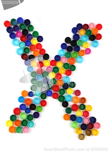 Image of X letter from plastic alphabet