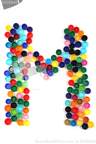 Image of M letter from plastic alphabet