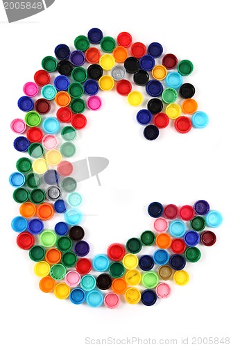 Image of C letter from plastic alphabet