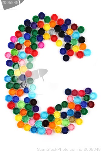 Image of C letter from plastic alphabet