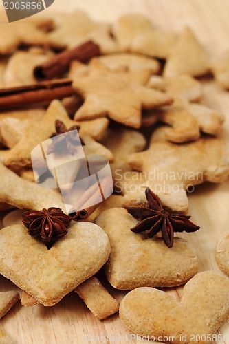 Image of christmas gingerbread background 