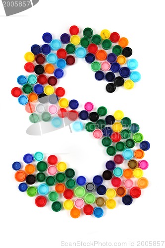 Image of S letter from plastic alphabet