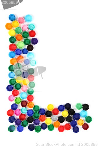 Image of L letter from plastic alphabet