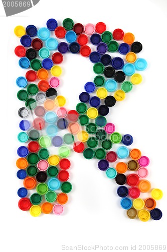 Image of R letter from plastic alphabet