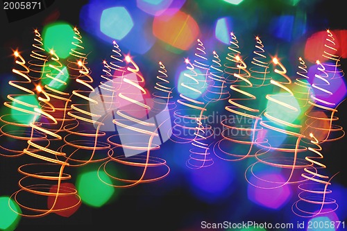 Image of christmas background from the color lights