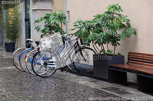 Image of Bicycles in the Rain