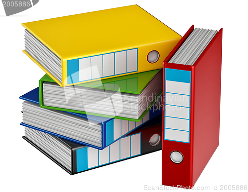 Image of colored folders stores important documents