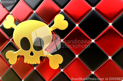 Image of Day of The Dead skull and crossbones as background