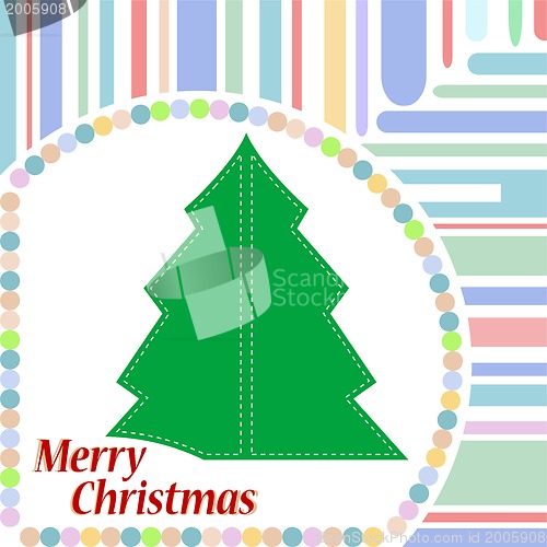 Image of merry christmas tree in background