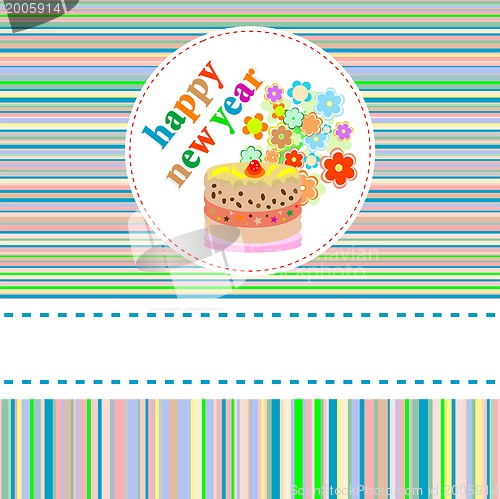 Image of christmas greeting card - sweet cake