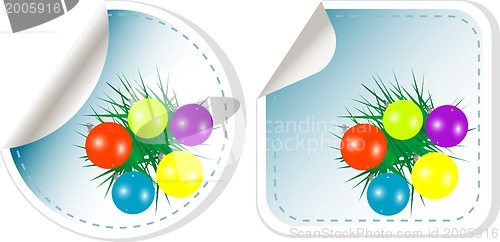 Image of set of christmas stickers