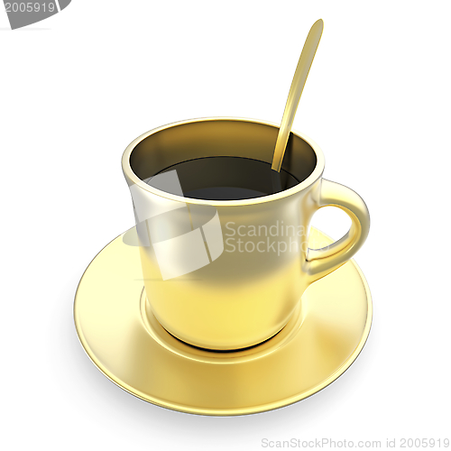 Image of Golden coffee cup
