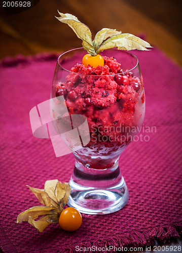 Image of Cranberry sorbet for Christmas