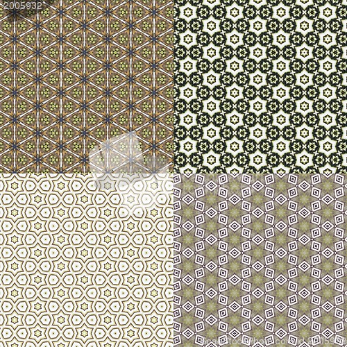 Image of set vintage shabby background with classy patterns