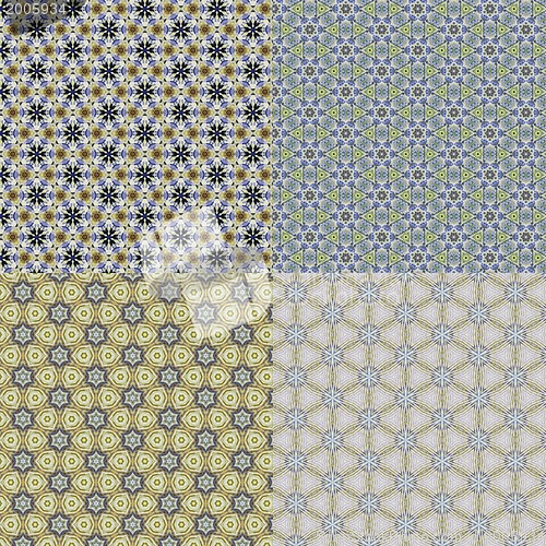 Image of set vintage shabby background with classy patterns
