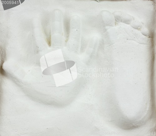 Image of Baby foot and hand print