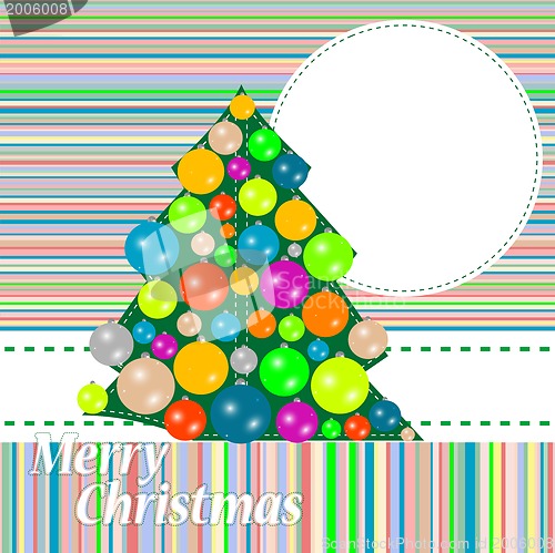 Image of Christmas and New Year tree. holiday background