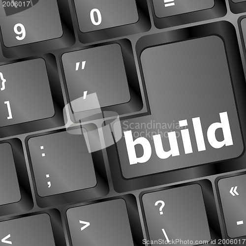 Image of keyboard with green build button