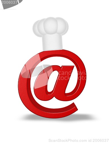 Image of emailsymbol mit kochm?tze