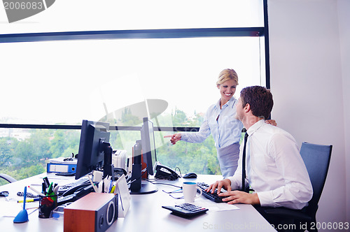 Image of business people in a meeting at office
