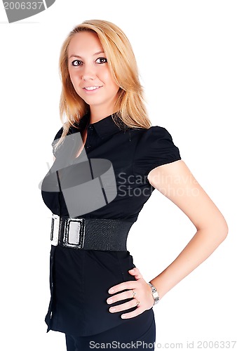 Image of portrait of a beautiful blonde woman