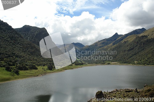 Image of View on the mountain lake