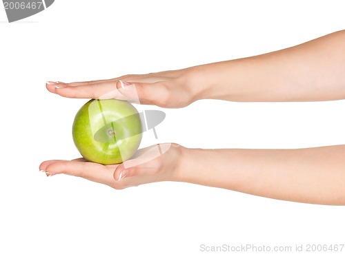 Image of Hand with apple