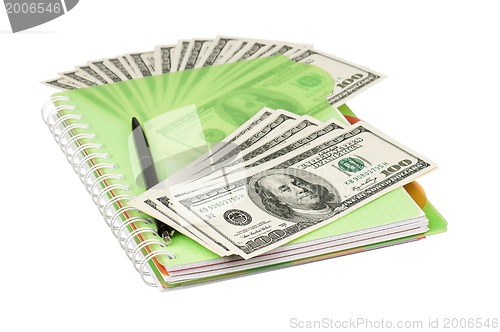 Image of Dollars and exercise book