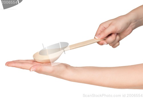 Image of Hand with spoon