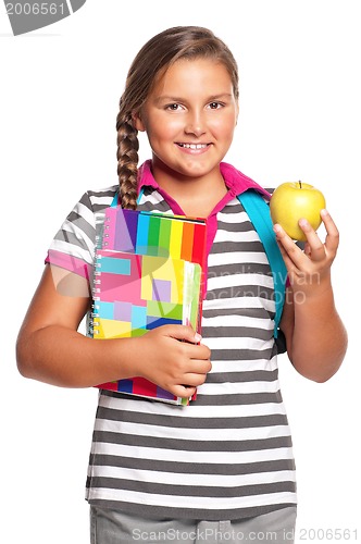 Image of Girl with exercise books