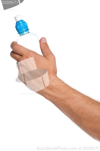 Image of Hand with bottle of water