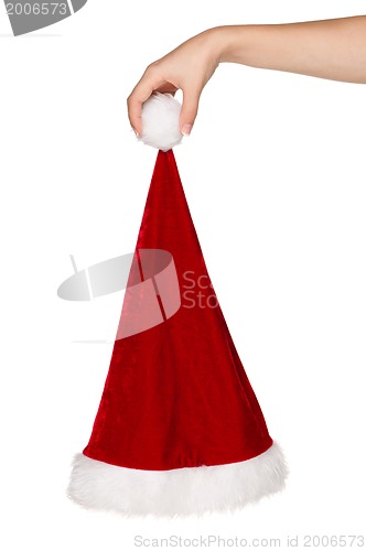 Image of Hand with Santa Claus hat