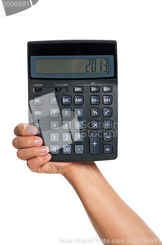 Image of Hand with calculator