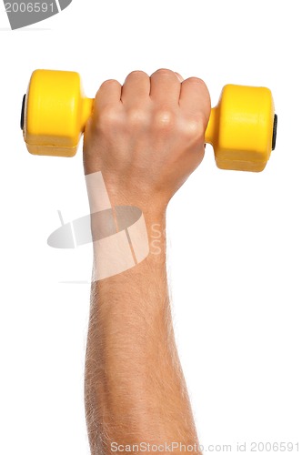 Image of Hand with dumbbells