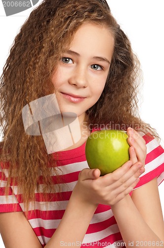 Image of Girl with apple