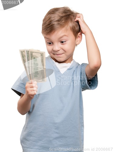 Image of Boy with dollars