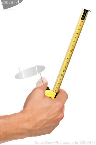 Image of Hand with tape measure