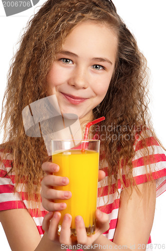 Image of Girl with orange juice