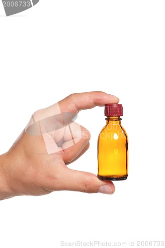 Image of Hand with small bottle