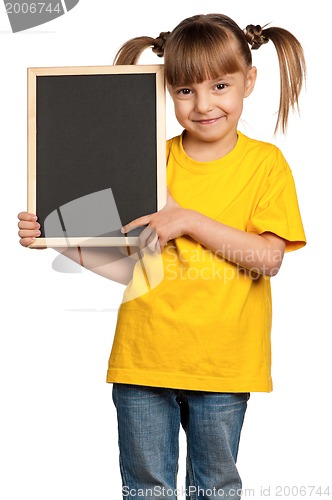 Image of Girl with blackboard