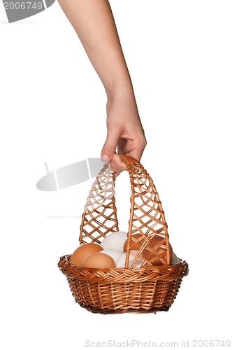 Image of Basket with eggs