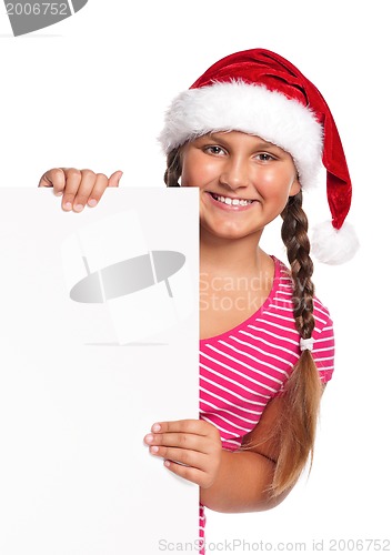 Image of Girl in Santa hat