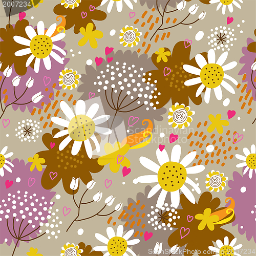 Image of Floral seamless pattern in vector